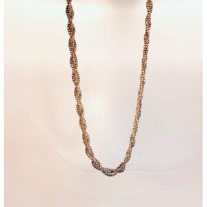 Estate 18” 925 Sterling Silver Braided Rope Necklace Italy